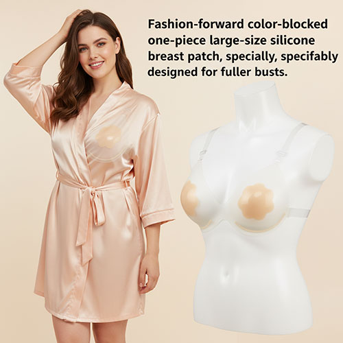 Invisible Color-Block Silicone Adhesive Bra for large Breast