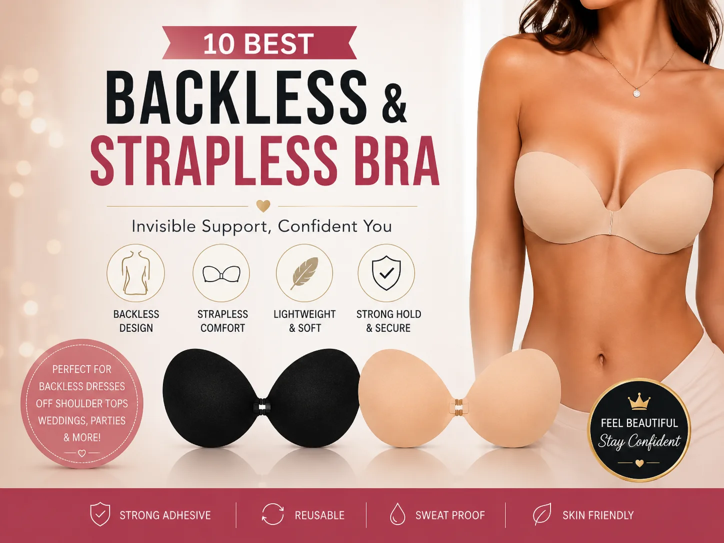 10 Best Strapless and Backless Bra Styles for a Flawless, Confident Look