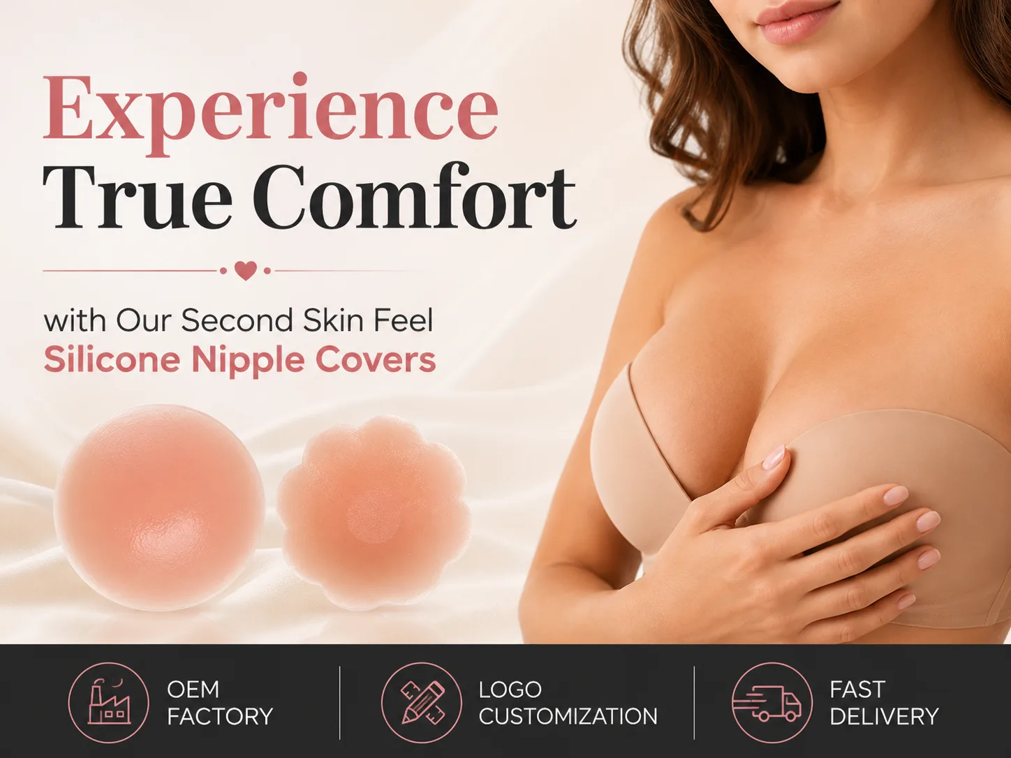 Experience True Comfort with Our Second Skin Feel Silicone Nipple Covers