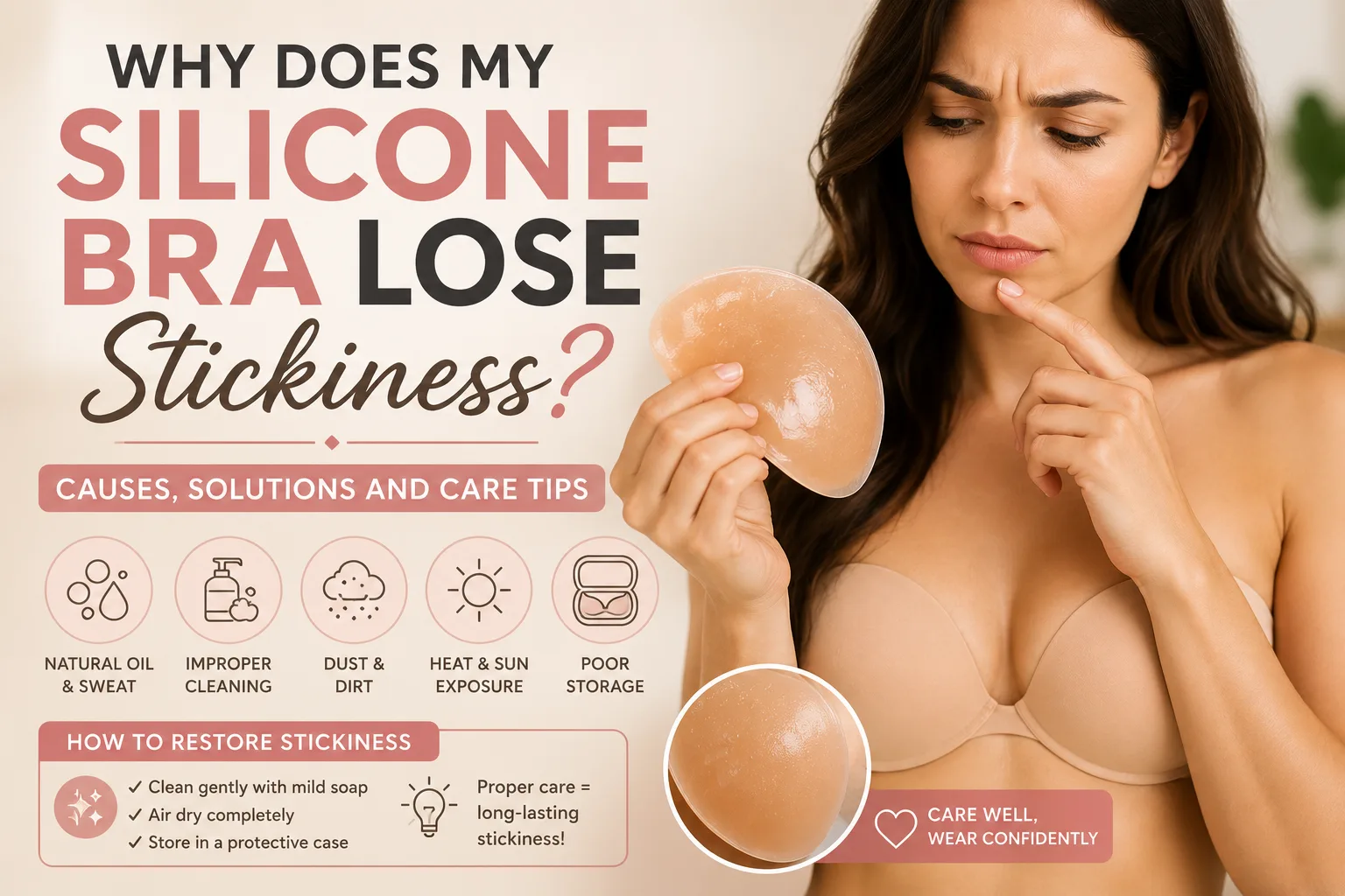 Why Does My Silicone Bra Lose Stickiness?